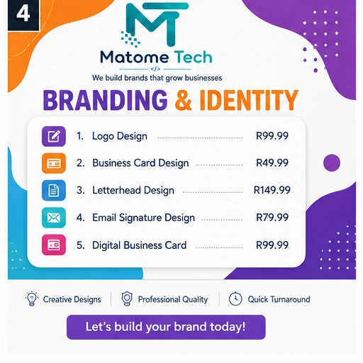 Matome Tech branding and identity